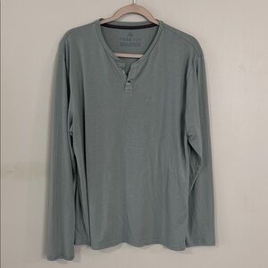 Free Fly Apparel Men's Long Sleeve Henley - Slate Gray